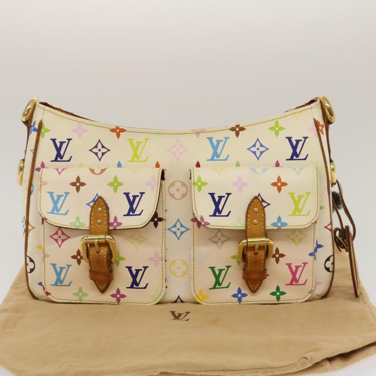 Louis Vuitton White Canvas Lodge shoulder bag