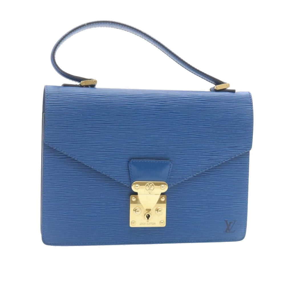 Louis Vuitton Blue Leather Concorde handbag bag