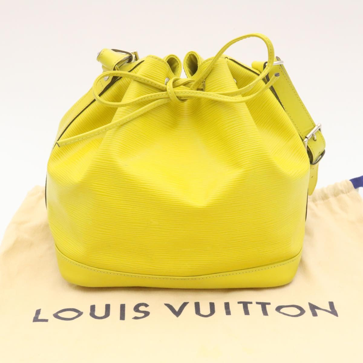 Louis Vuitton Yellow Leather Petit Noe shoulder bag