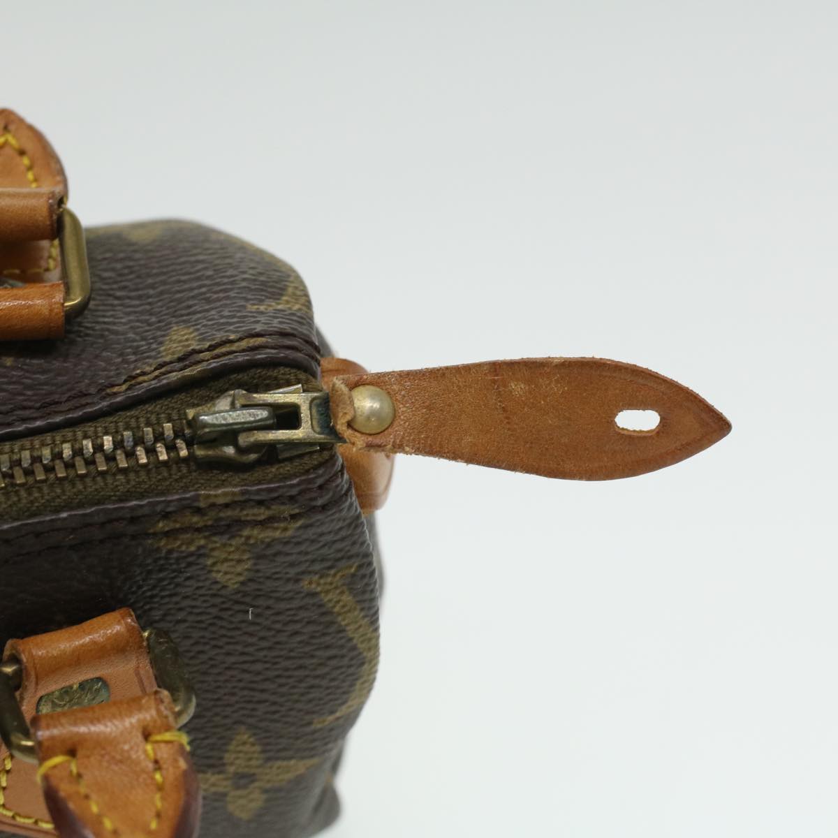 Louis Vuitton Brown Canvas Mini speedy handbag bag