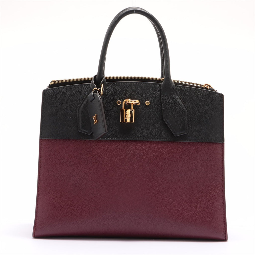 Louis Vuitton Bicolor Leather City steamer shoulder bag