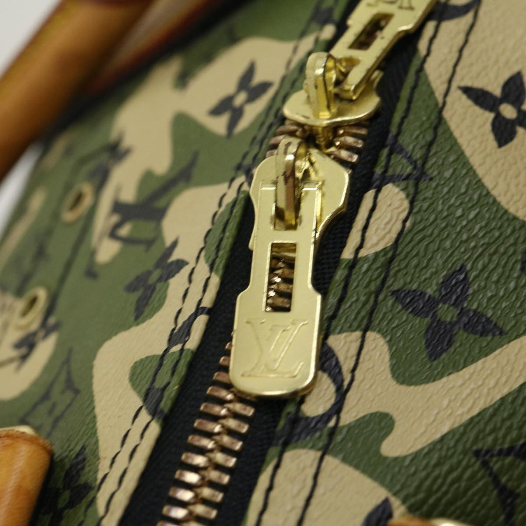 Louis Vuitton Green Canvas Keepall Bandouliere 55 travel bag