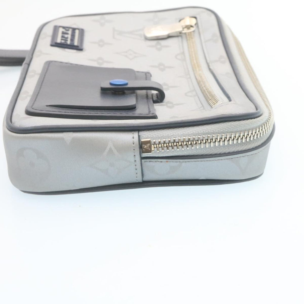 Louis Vuitton Silver Cotton Alpha clutch bag