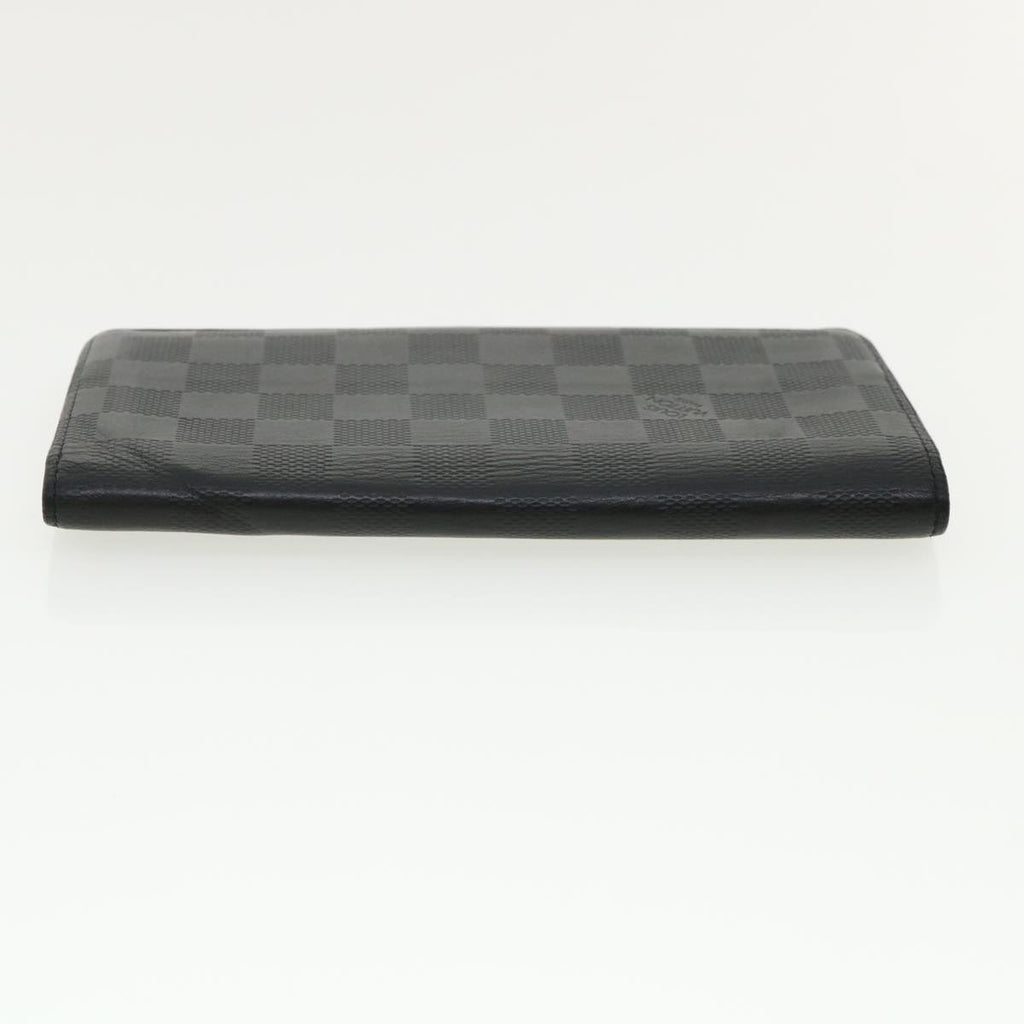 Louis Vuitton Black Leather Portefeuille Brazza wallet accessories