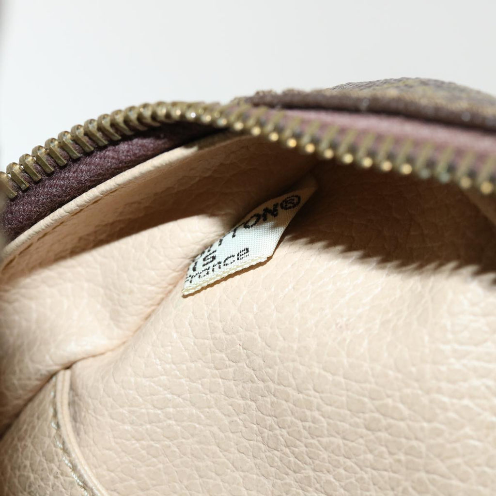 Louis Vuitton Brown Canvas Trousse de Toilette clutch bag