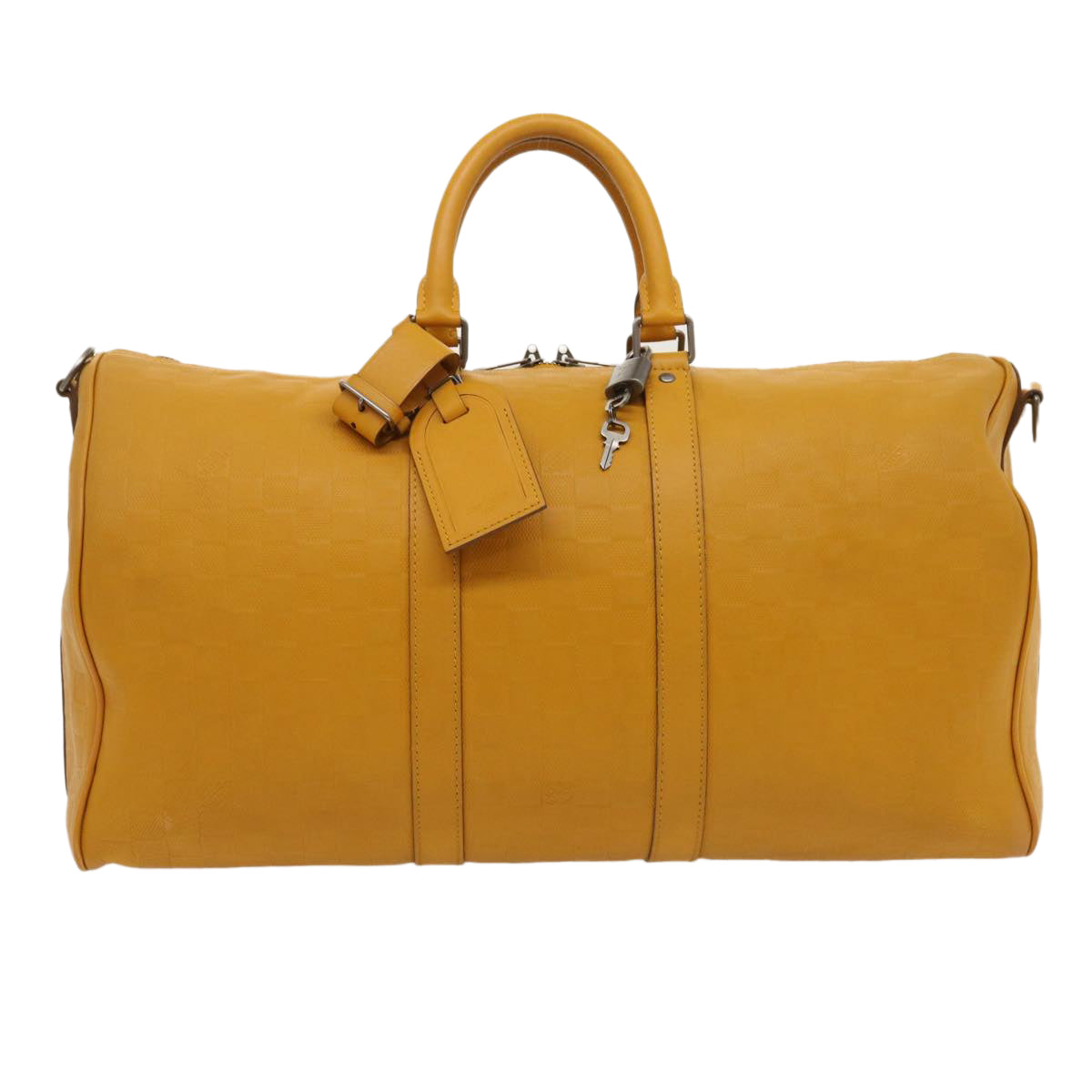 Louis Vuitton Yellow Leather Keepall 45 travel bag