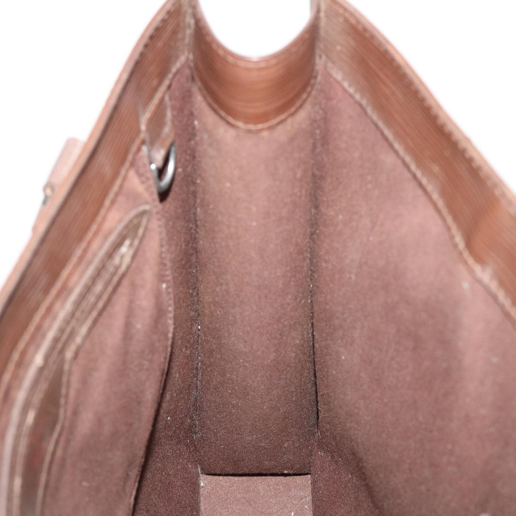Louis Vuitton Brown Leather Sac plat handbag bag