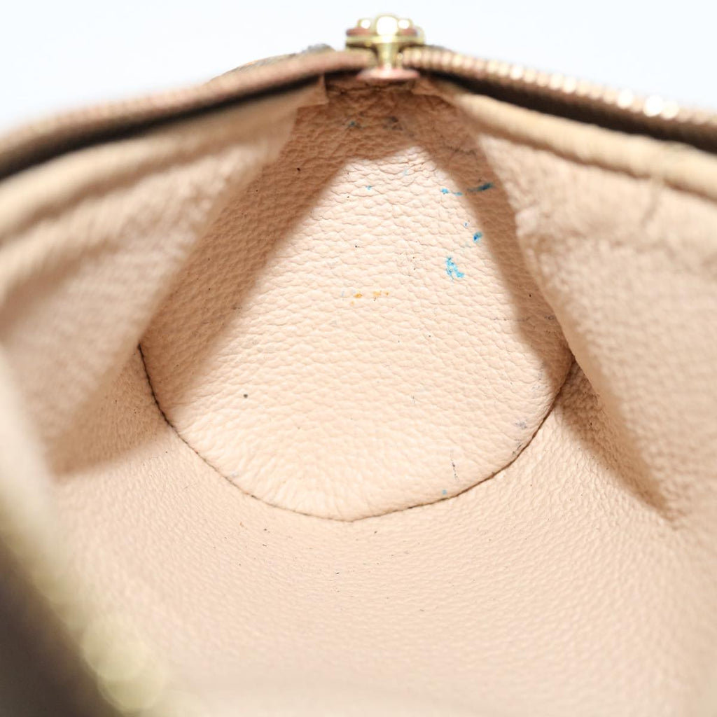 Louis Vuitton Brown Canvas Trousse rond clutch bag