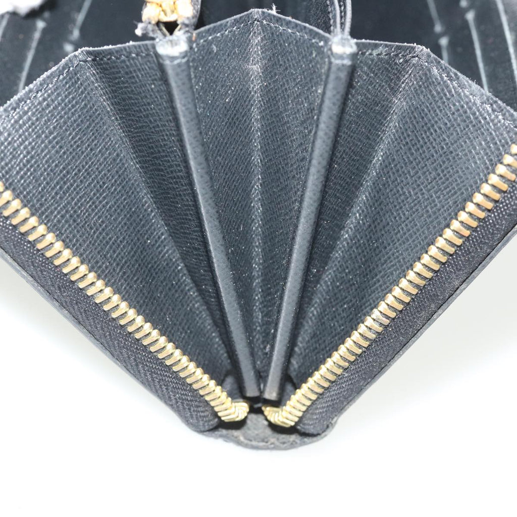 Louis Vuitton Black Leather Portefeuille zippy wallet accessories