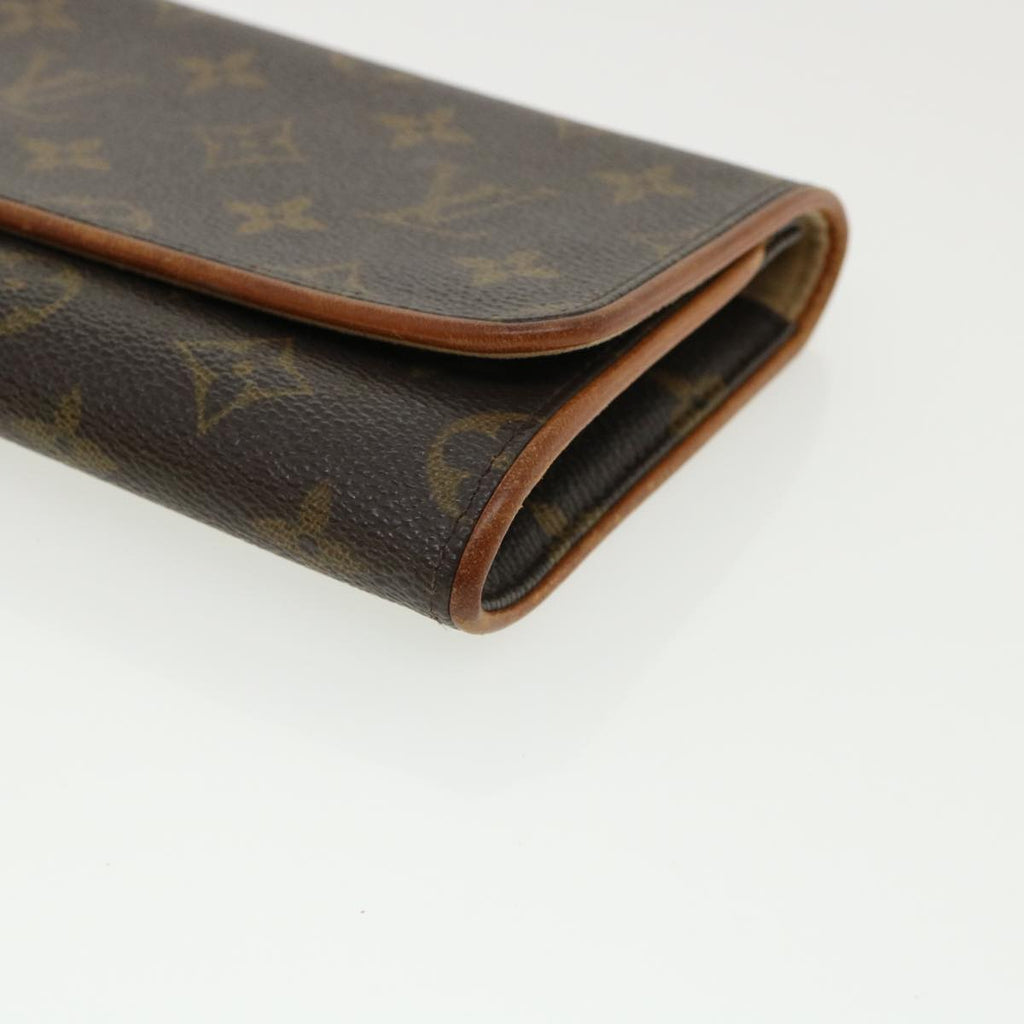 Louis Vuitton Brown Canvas Pochette Twin shoulder bag