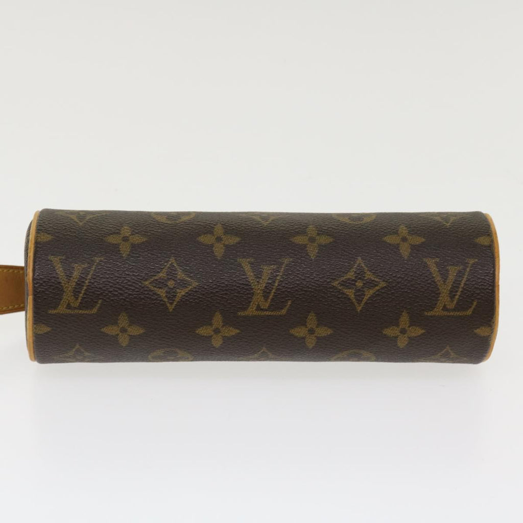 Louis Vuitton Brown Canvas Trousse rond clutch bag