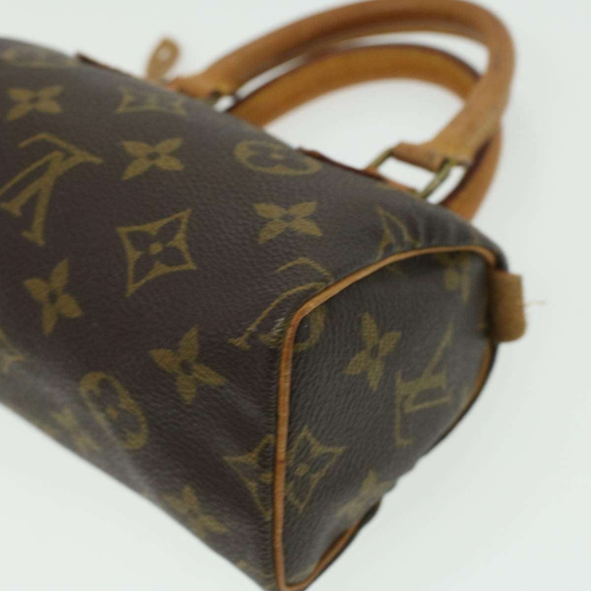 Louis Vuitton Brown Canvas Mini speedy handbag bag