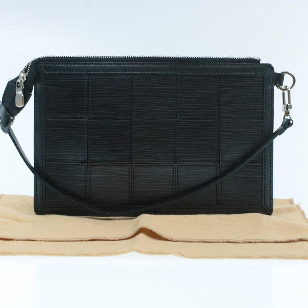 Louis Vuitton Black Steel Pochette accessoires clutch bag