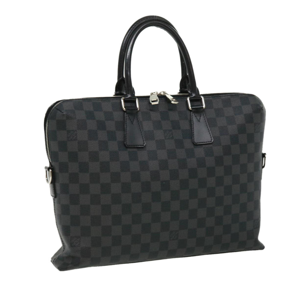 Louis Vuitton Black Canvas Porte documents Jour briefcase bag