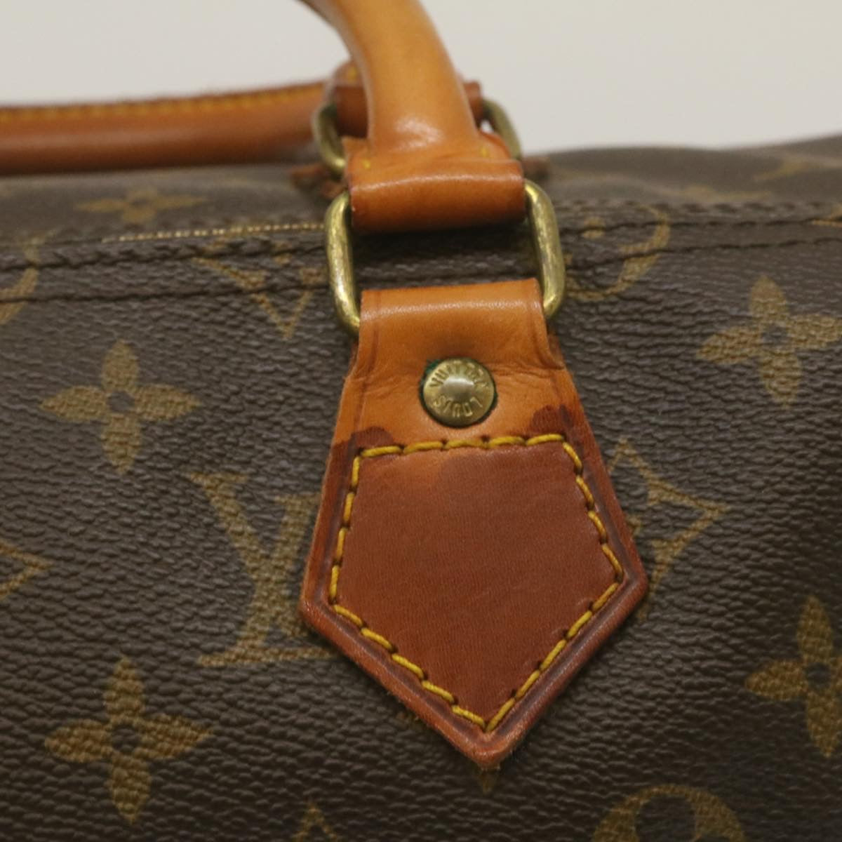 Louis Vuitton Gray Canvas Speedy 35 handbag bag