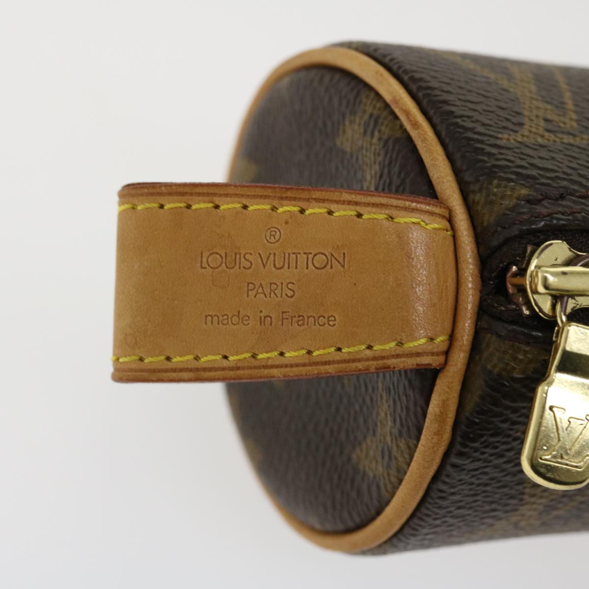 Louis Vuitton Brown Canvas Trousse rond clutch bag