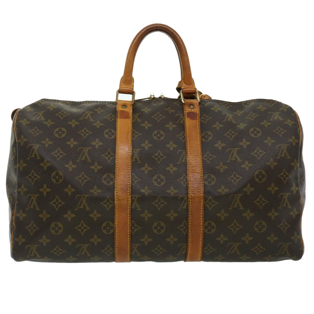 Louis Vuitton Brown Canvas Keepall 45 travel bag