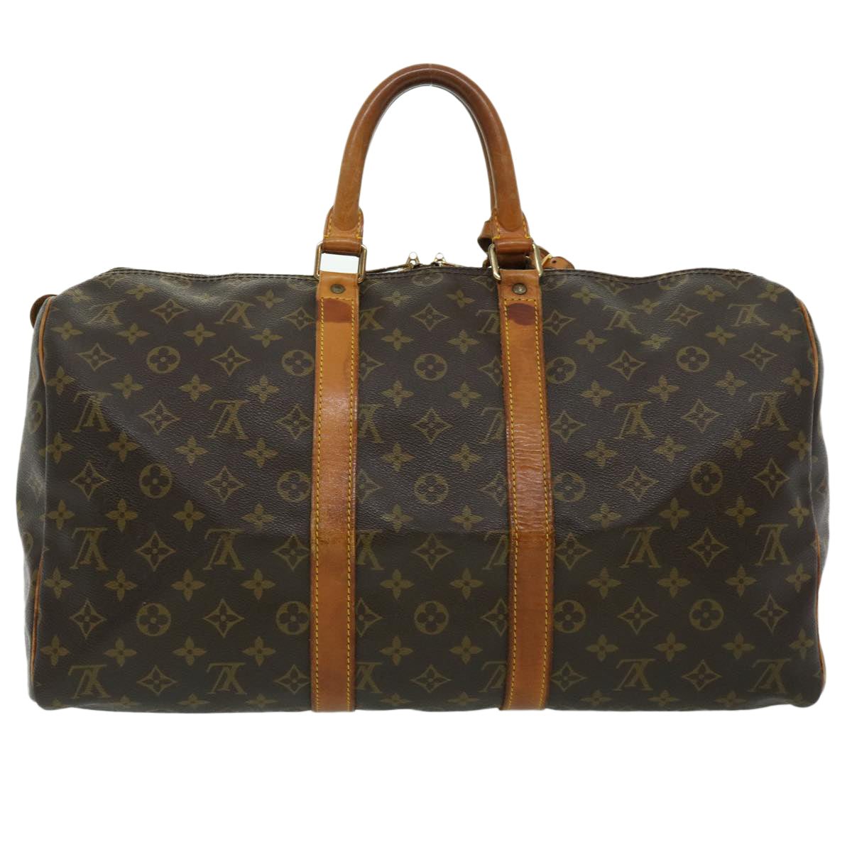Louis Vuitton Brown Canvas Keepall 45 travel bag