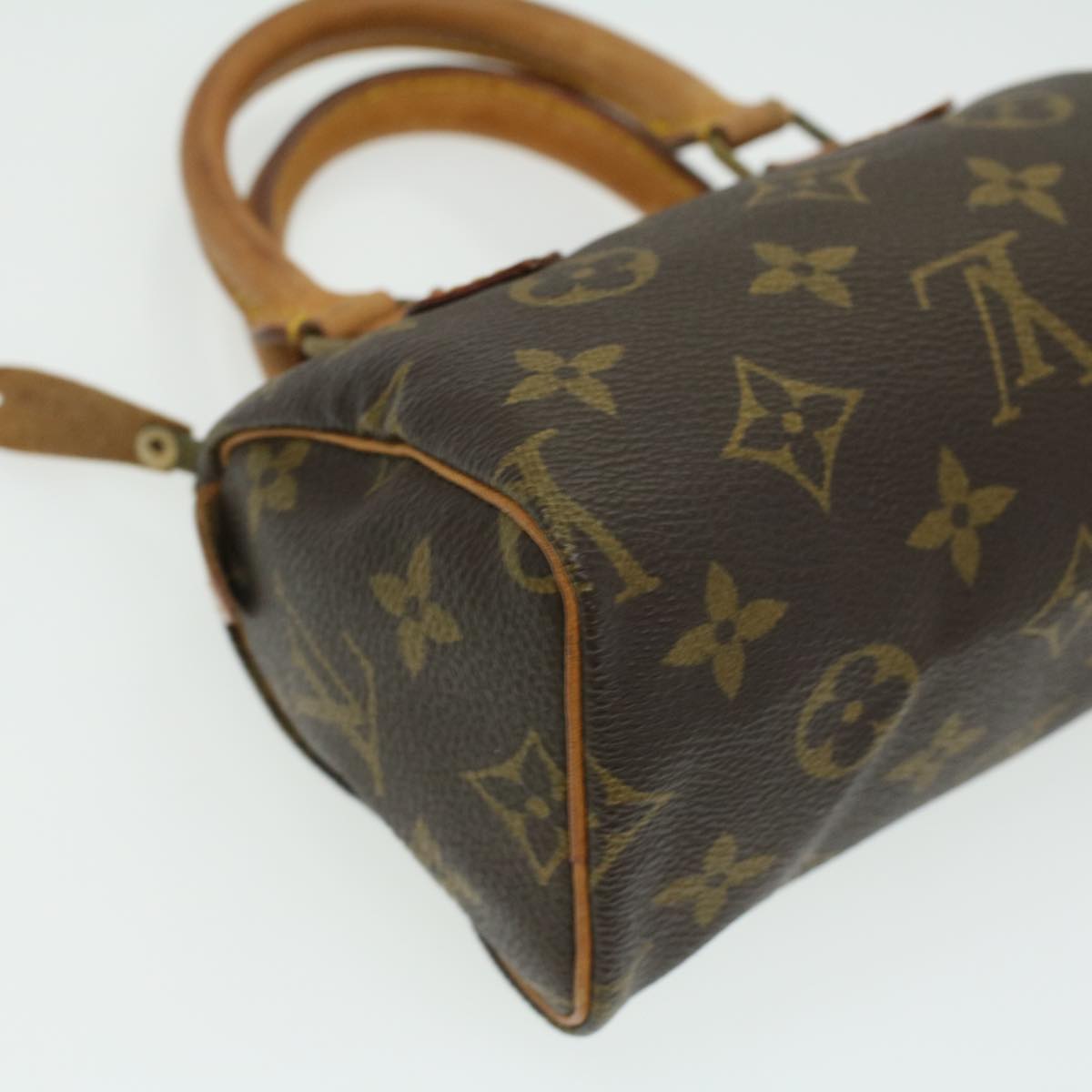 Louis Vuitton Brown Canvas Mini speedy handbag bag