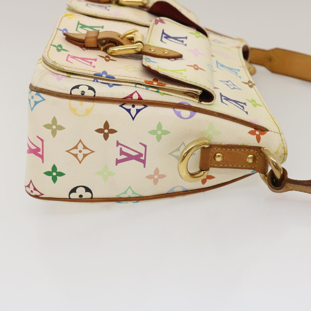 Louis Vuitton White Canvas Lodge shoulder bag