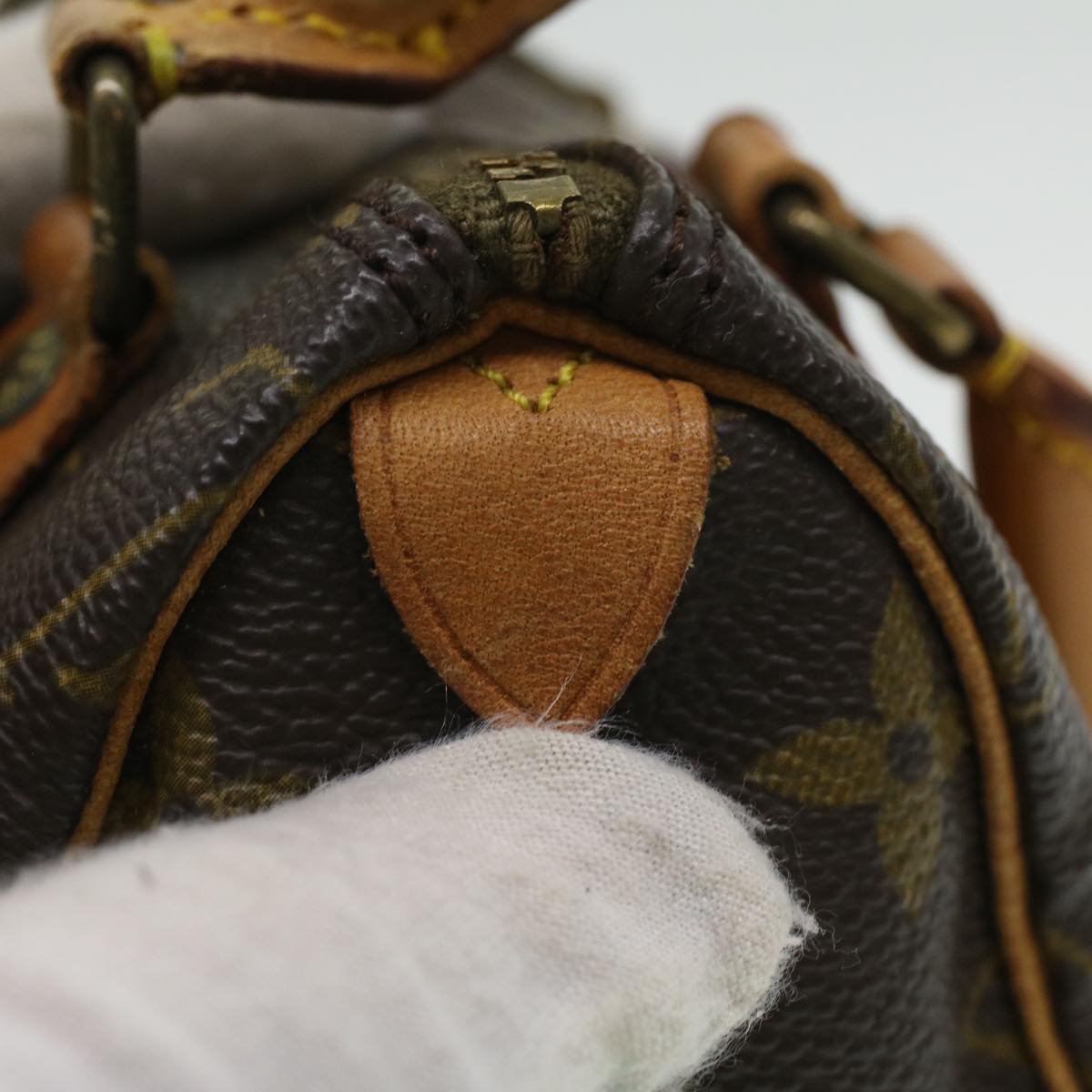 Louis Vuitton Brown Canvas Mini speedy handbag bag
