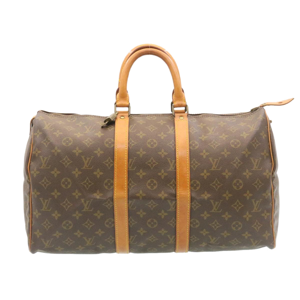 Louis Vuitton Brown Canvas Keepall 45 travel bag