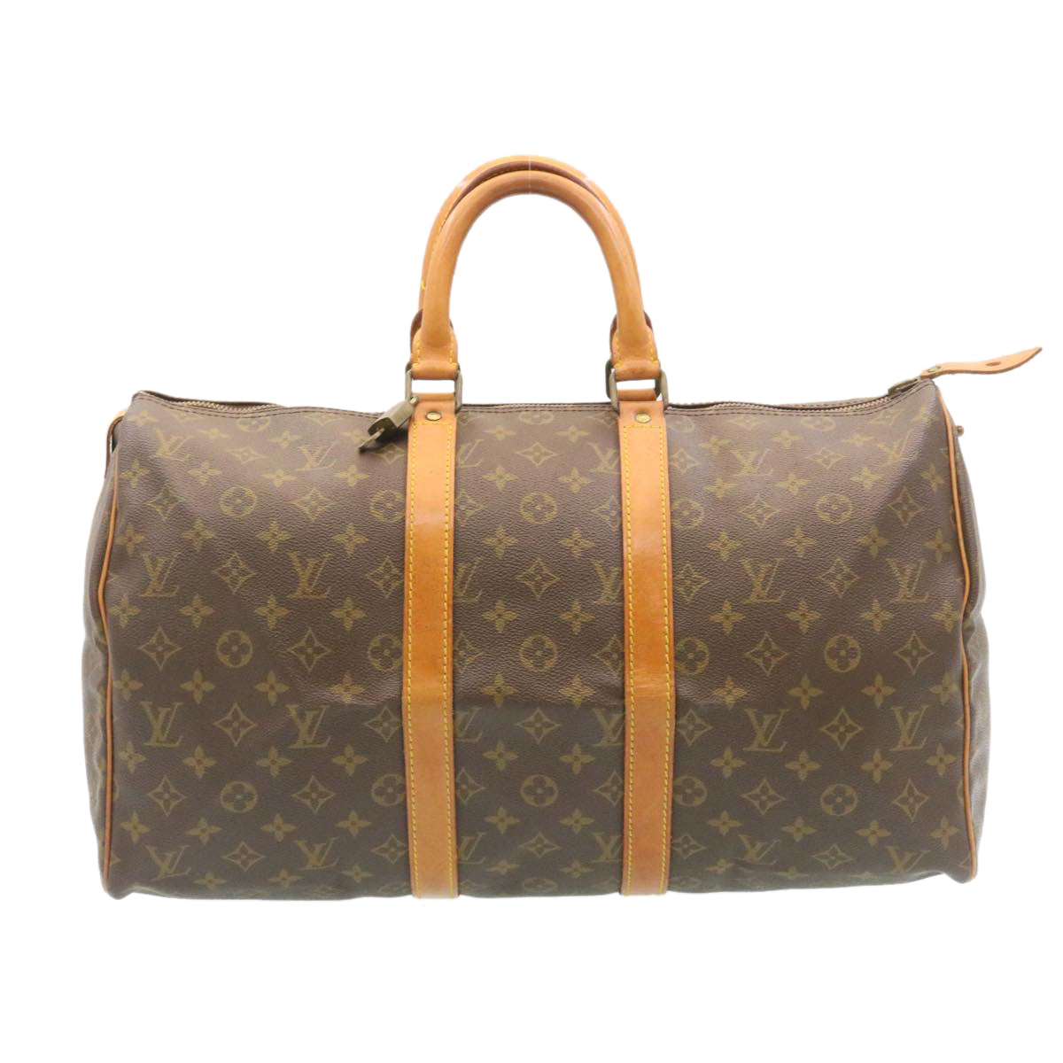 Louis Vuitton Brown Canvas Keepall 45 travel bag