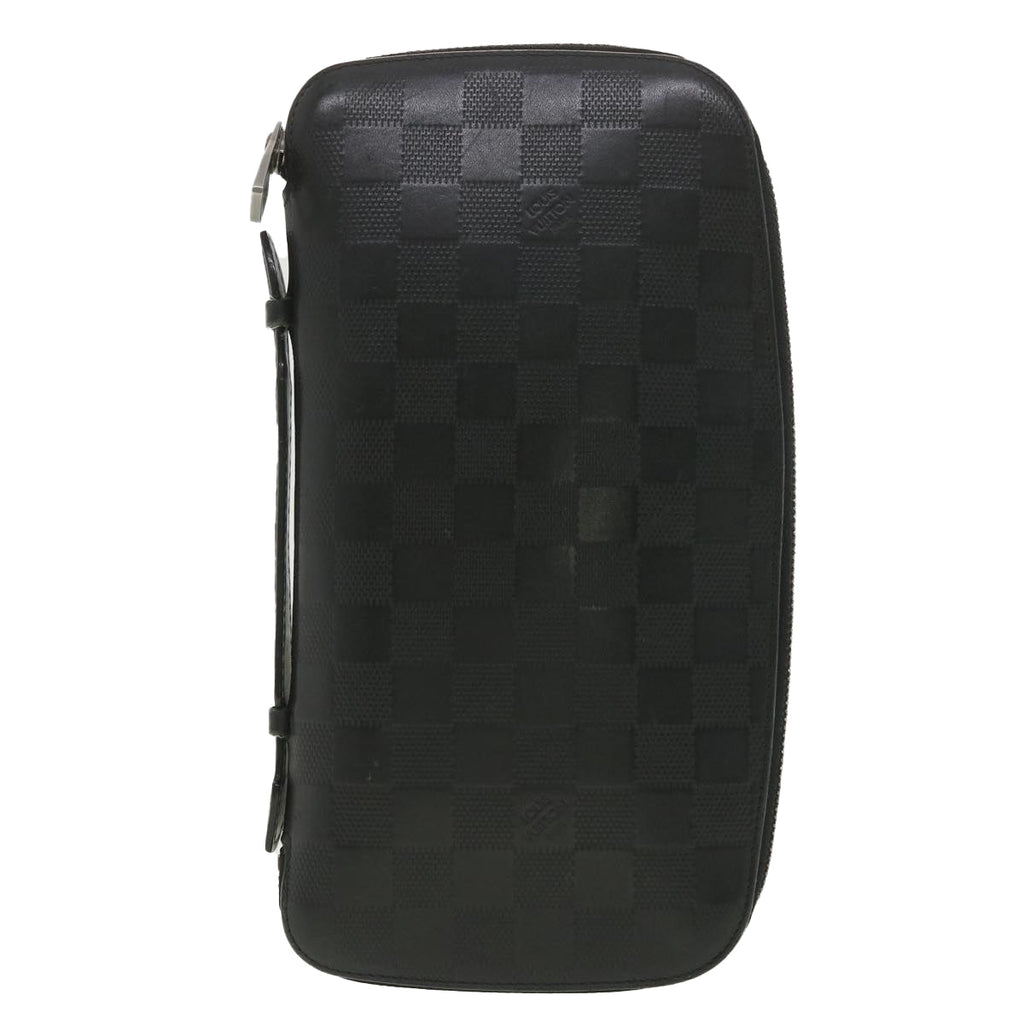 Louis Vuitton Black Leather Zippy wallet wallet accessories