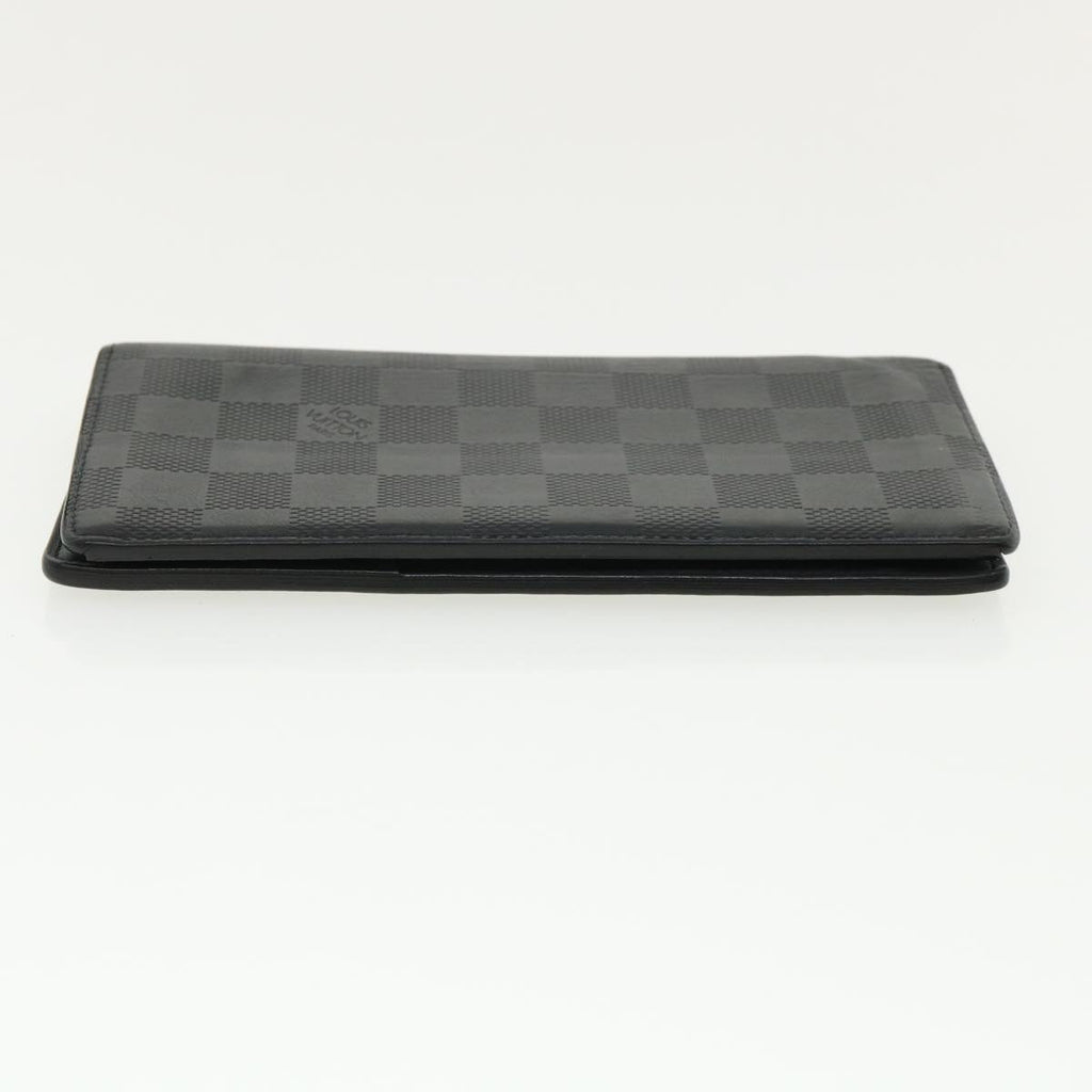 Louis Vuitton Black Leather Portefeuille Brazza wallet accessories