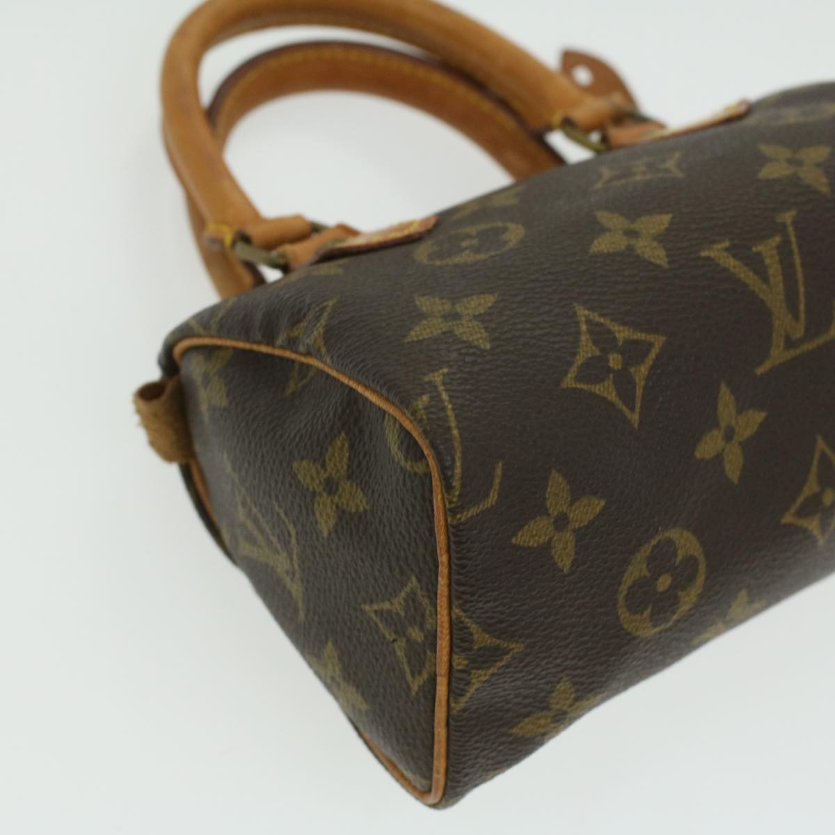 Louis Vuitton Brown Canvas Mini speedy handbag bag