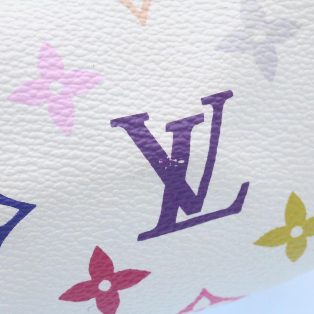 Louis Vuitton White Canvas Mini speedy handbag bag