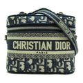 Dior 2way vanity bag Navy White canvas