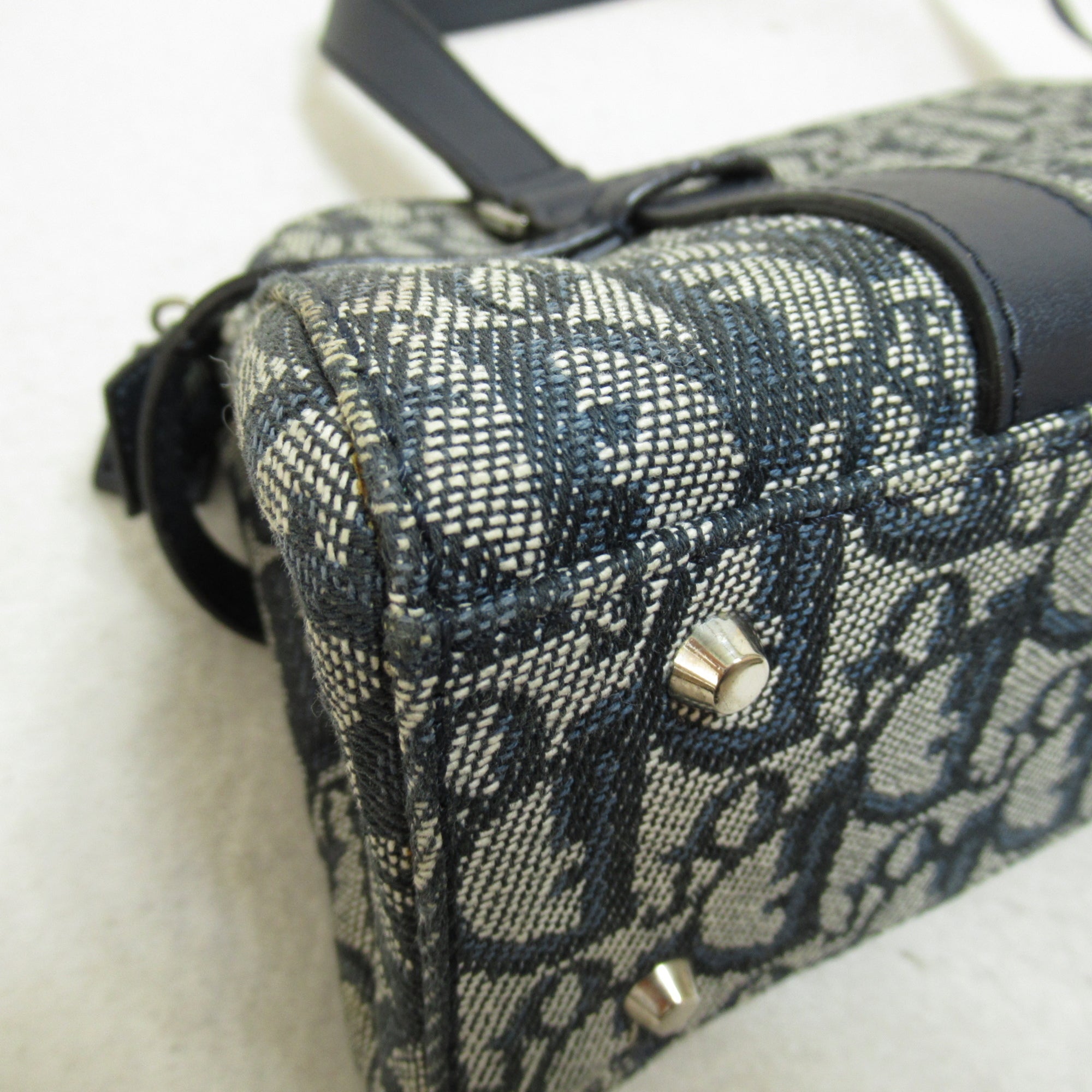 Dior trotter handbag Navy Khaki canvas