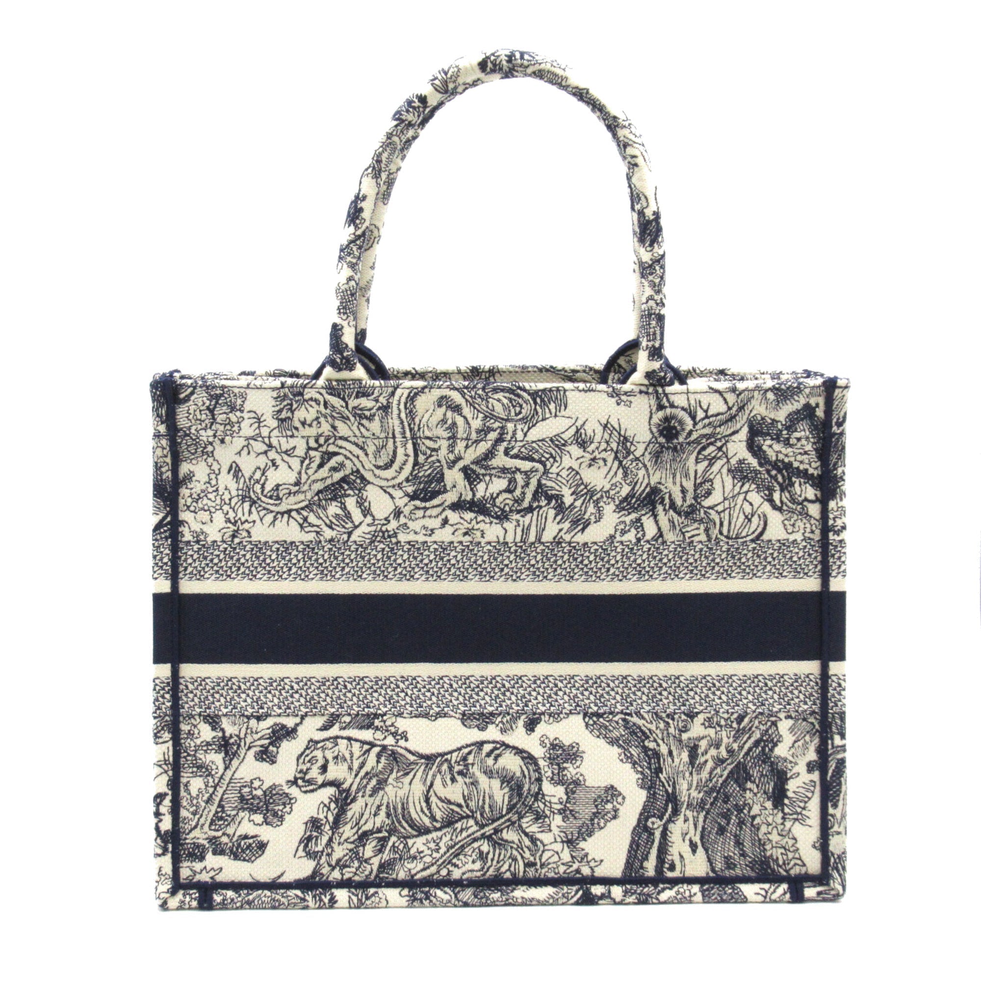 Dior Book tote Navy White canvas M1296ZRGO_M928