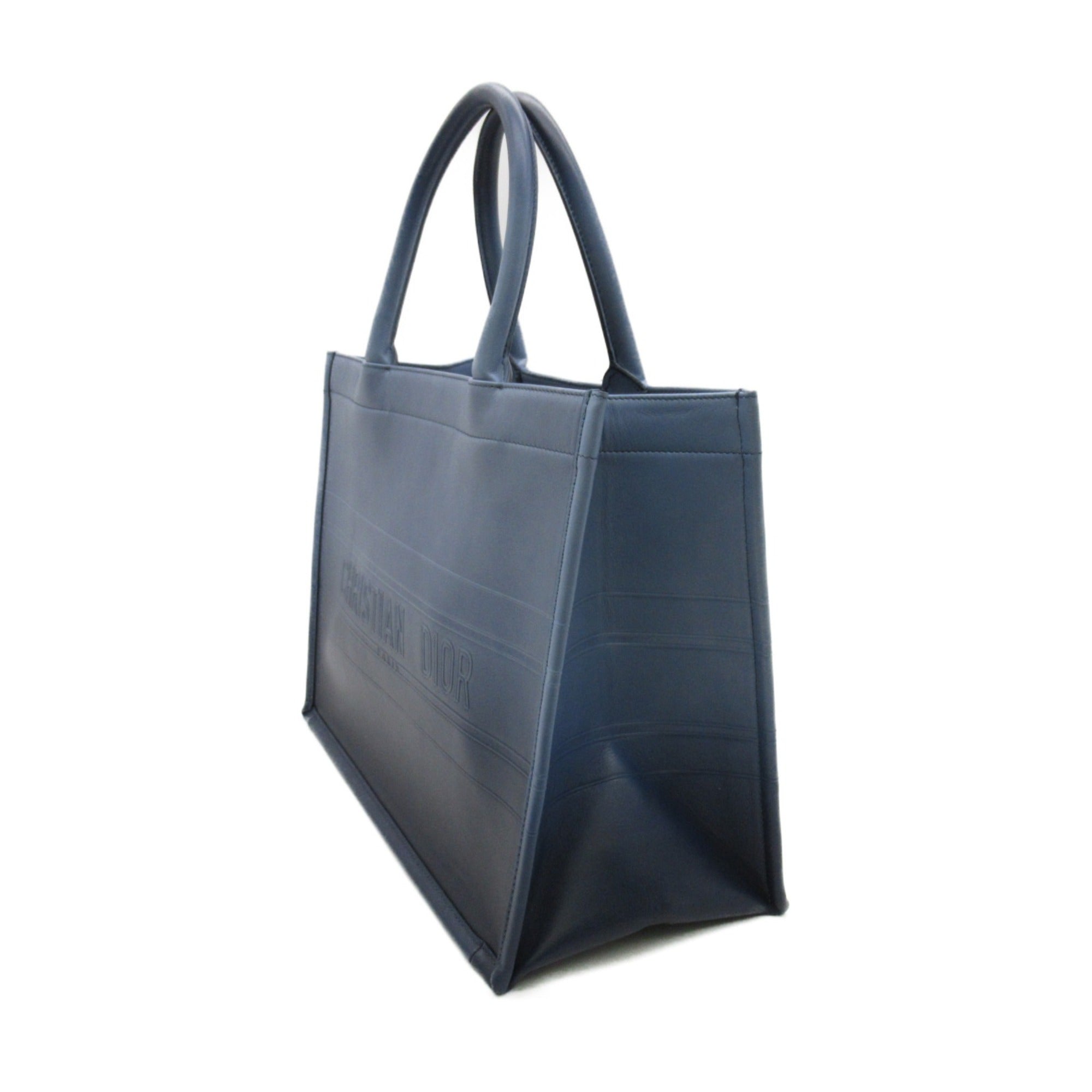 Dior Book Tote Medium Tote Bag Blue leather
