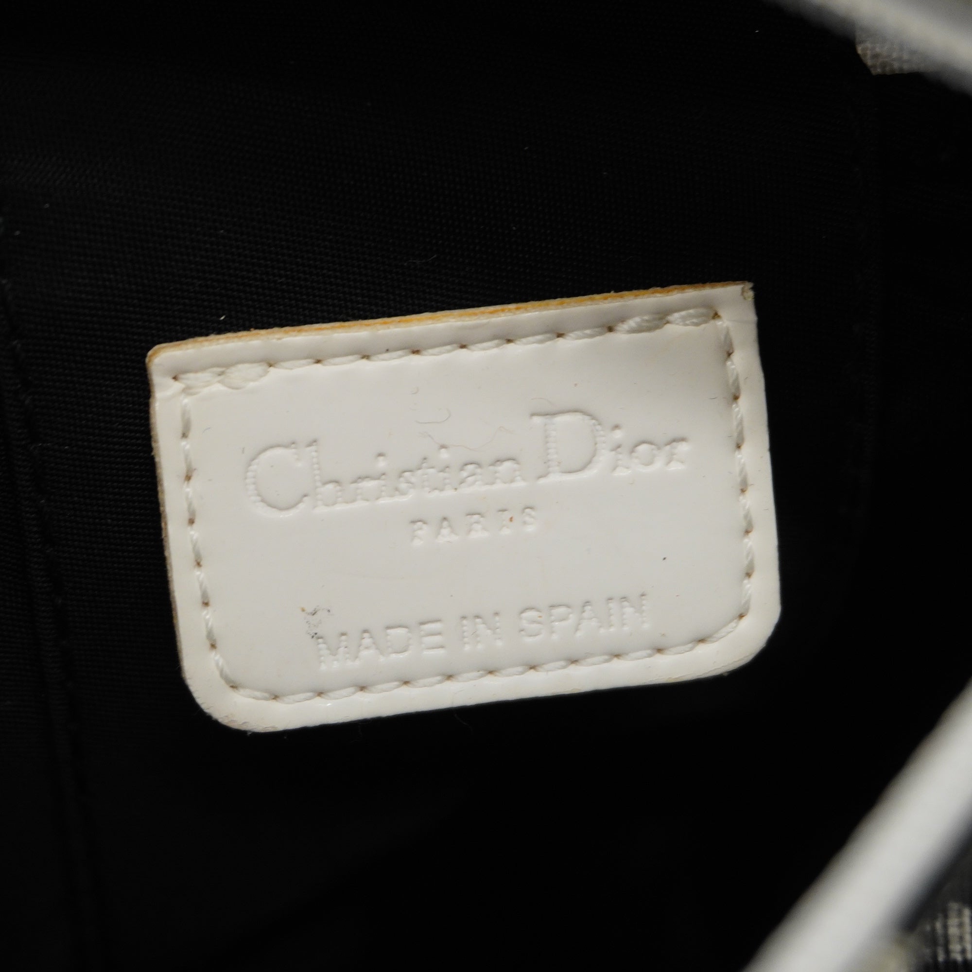 CHRISTIAN DIORAuth  Trotter Vanity Bag Women's PVC Vanity Bag Black,White