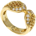 CHRISTIAN DIOR diamond ring K18 yellow gold Lady's