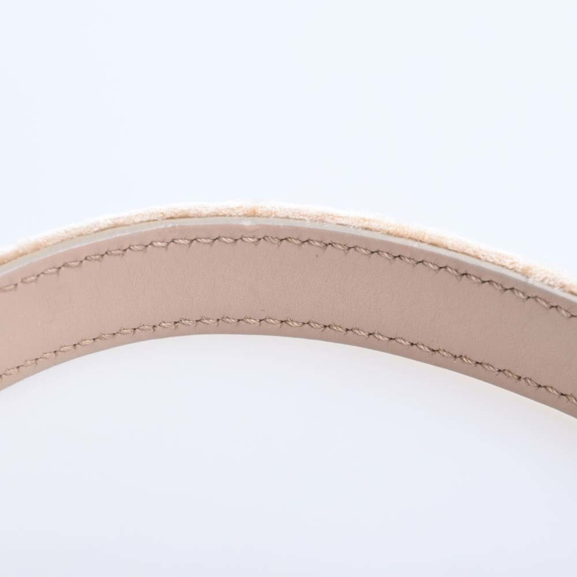 CHRISTIAN DIOR Romantic Trotter Leather Handbag Beige Ladies