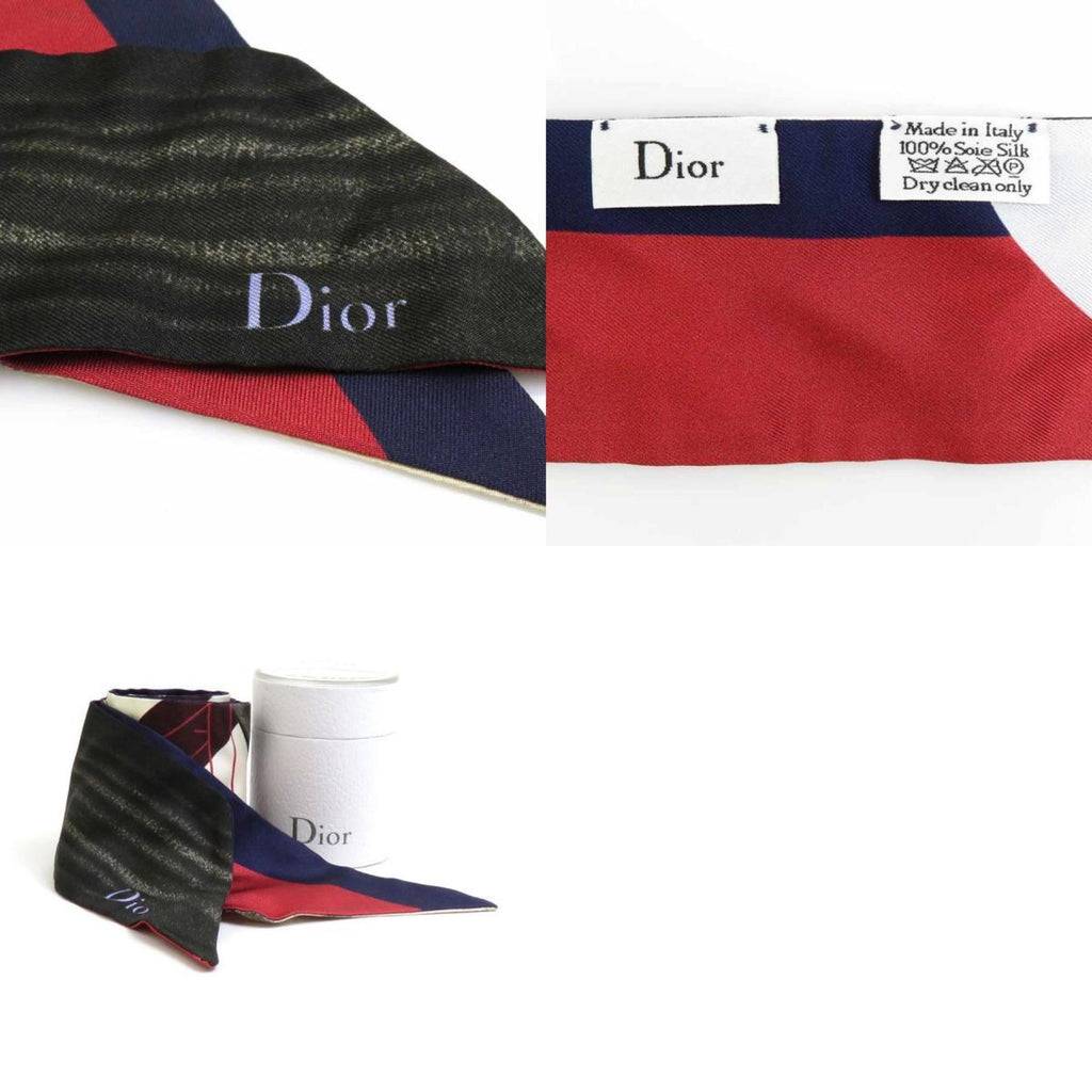 CHRISTIAN DIOR Scarf Ribbon Silk Multicolor Ladies
