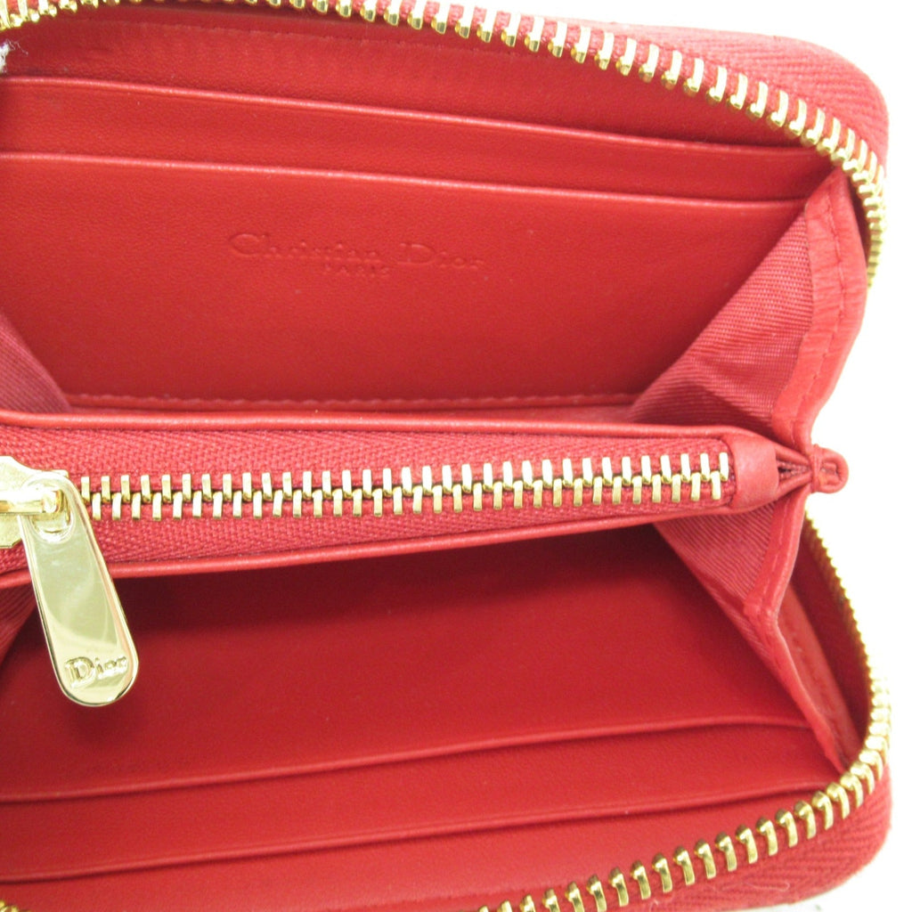 Dior lady dior coin purse Red leather S0985ONHG