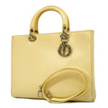 CHRISTIAN DIORAuth  Lady Dior 2WAY Bag Cannage Women's Leather Handbag,Shoulder