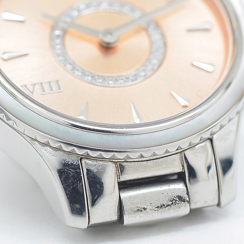 Dior Montaigne Watch Women's Circle Diamond Quartz Pink Dial CD151111M002