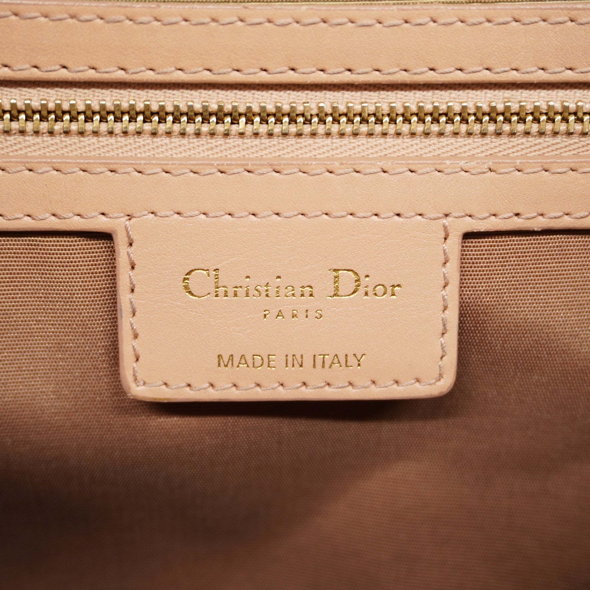 CHRISTIAN DIORAuth  Canage Women's Coated Canvas,Leather Tote Bag Salmon Pink