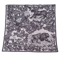 CHRISTIAN DIOR Scarf Muffler Lace Safari Animal Pattern Cotton Nylon Women's Black