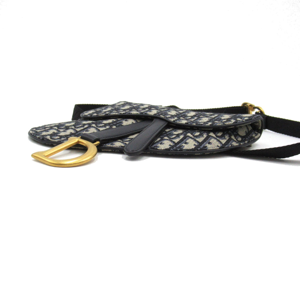 Dior Mini saddle bag Navy canvas