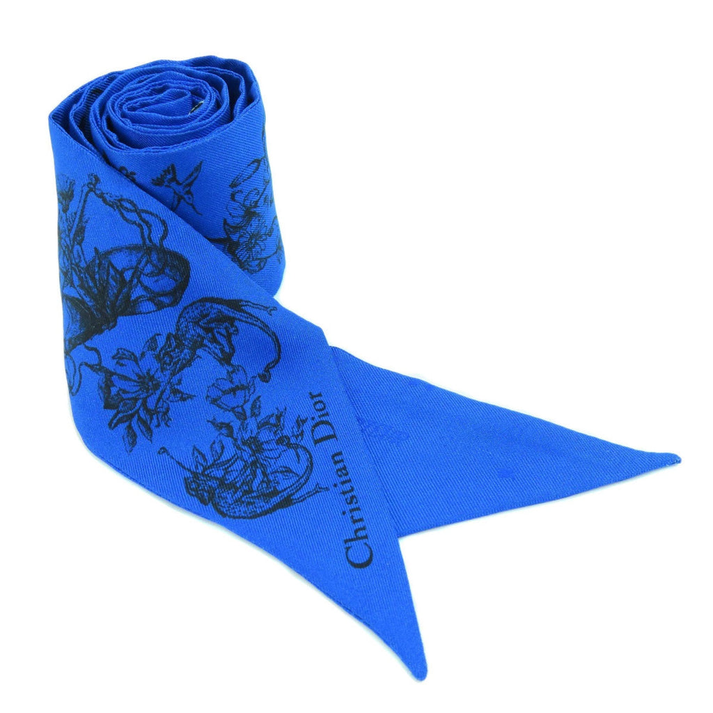CHRISTIAN DIOR Scarf Muffler Silk Women's