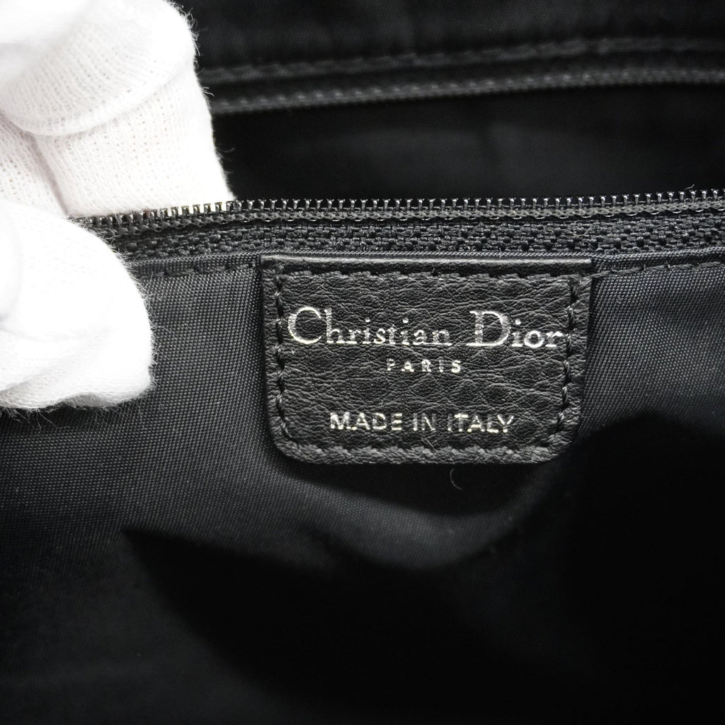 CHRISTIAN DIORAuth  Trotter Shoulder Bag Women's Canvas,Leather Black