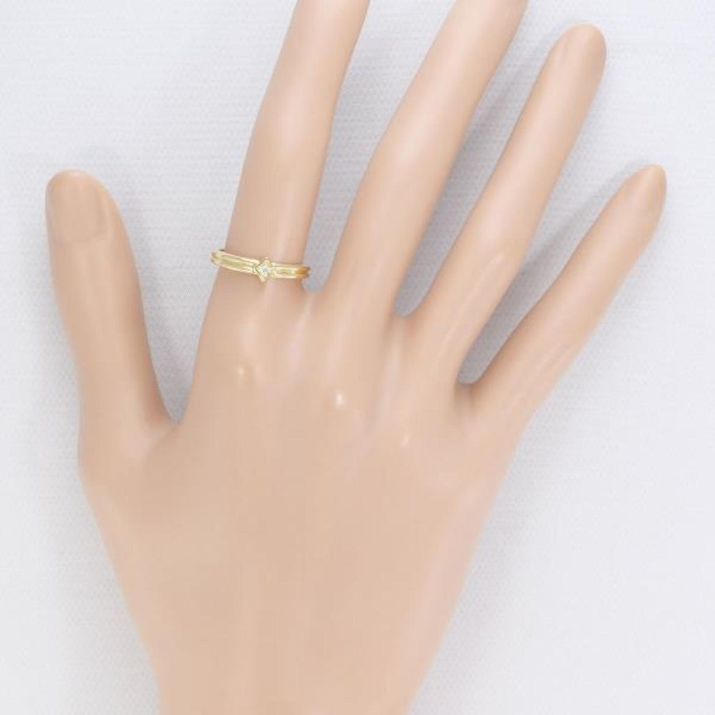 CHRISTIAN DIOR Dior K18YG Ring No. 11 Diamond 0.09 Total Weight Approx. 2.7g Jewelry