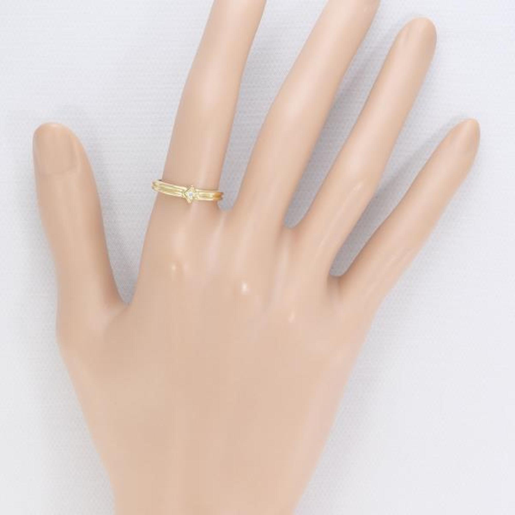 CHRISTIAN DIOR Dior K18YG Ring No. 11 Diamond 0.09 Total Weight Approx. 2.7g Jewelry