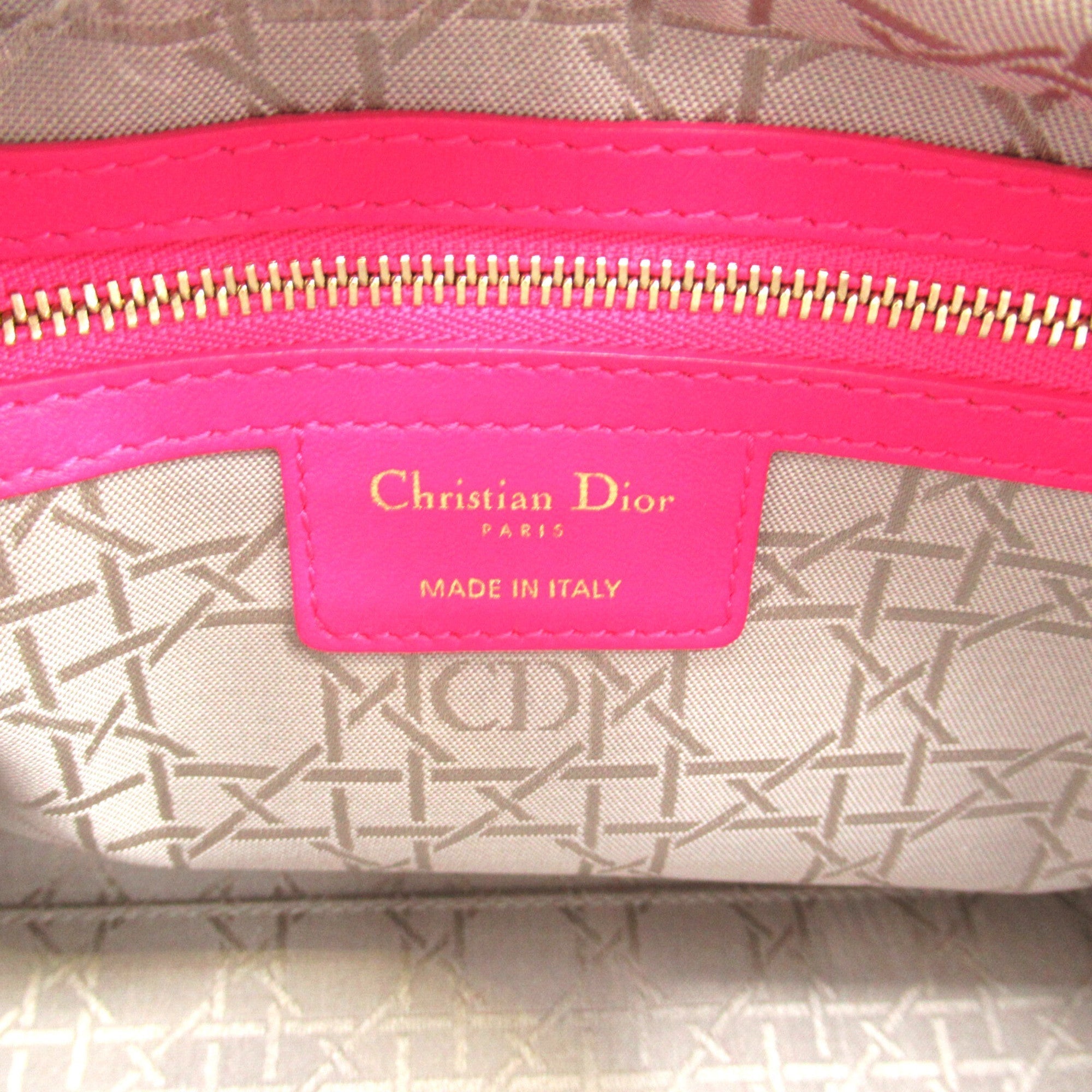 Dior Lady Dior 2way tote Pink Lambskin [sheep leather] 16-BO-0113